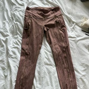 Size 8 Lululemon 25” fast and free leggings